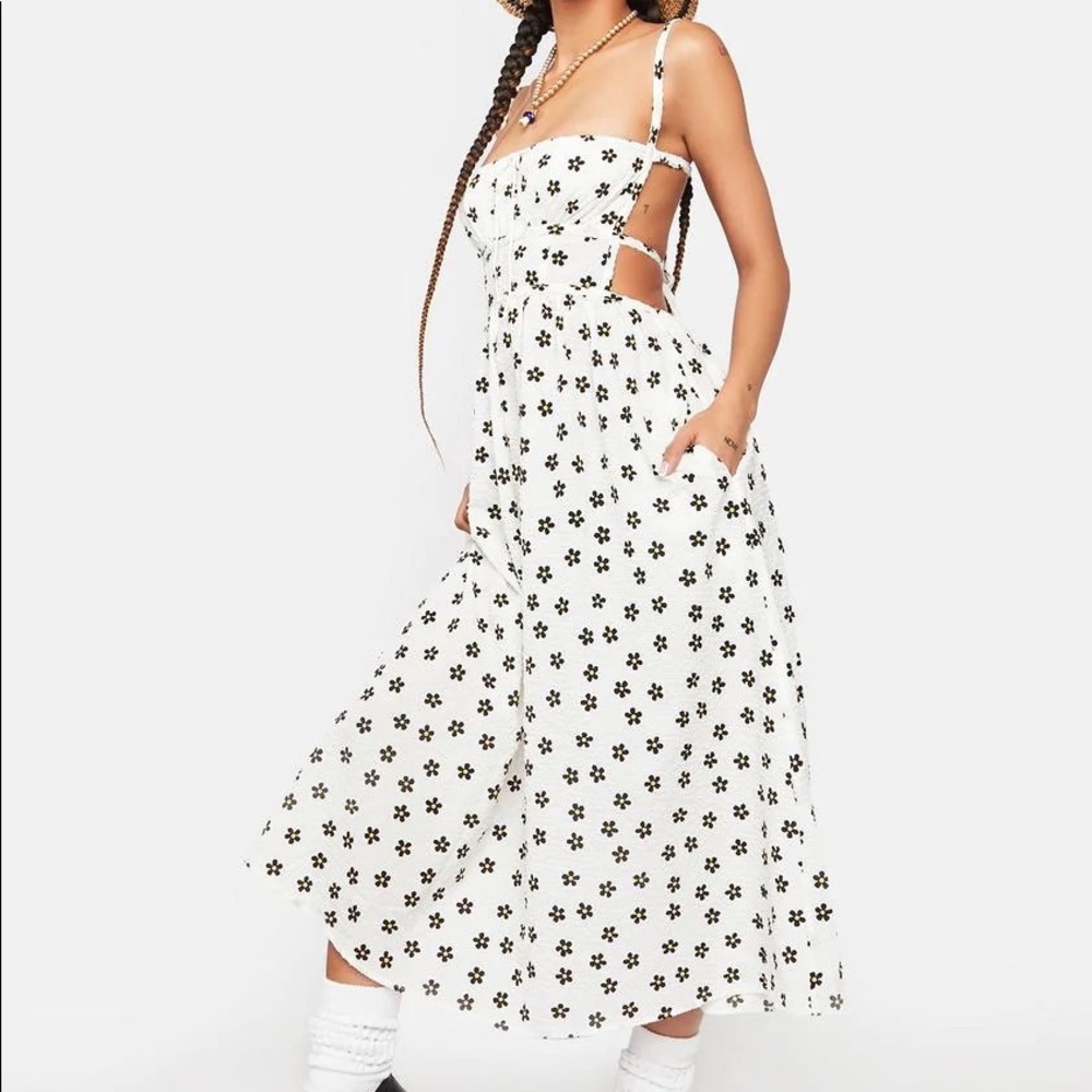 For Love & Lemons Brenda Floral Midi Dress